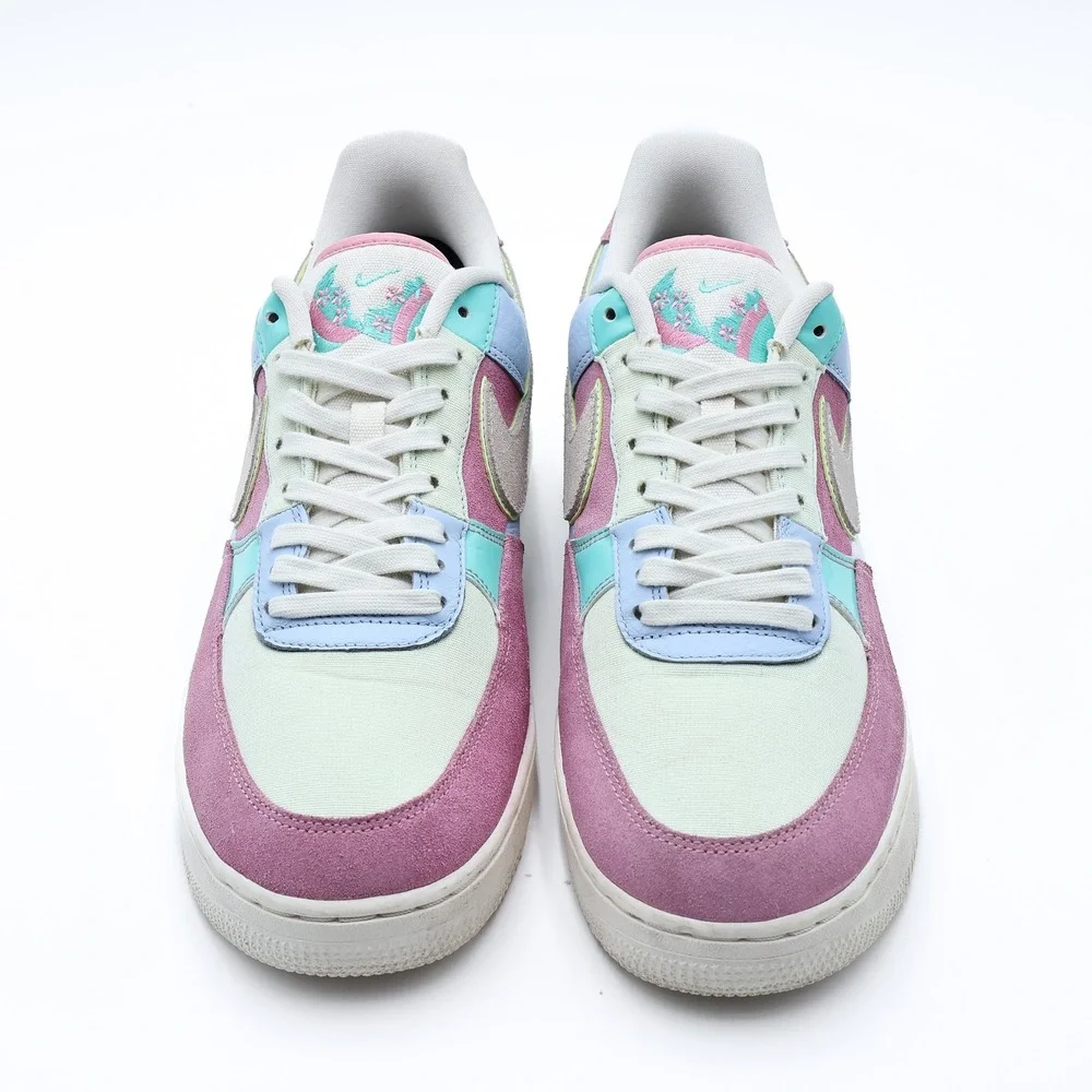 NIKE Men's US 11 Easter Spring Patchwork Air Force 1 07 QS Low Sneakers